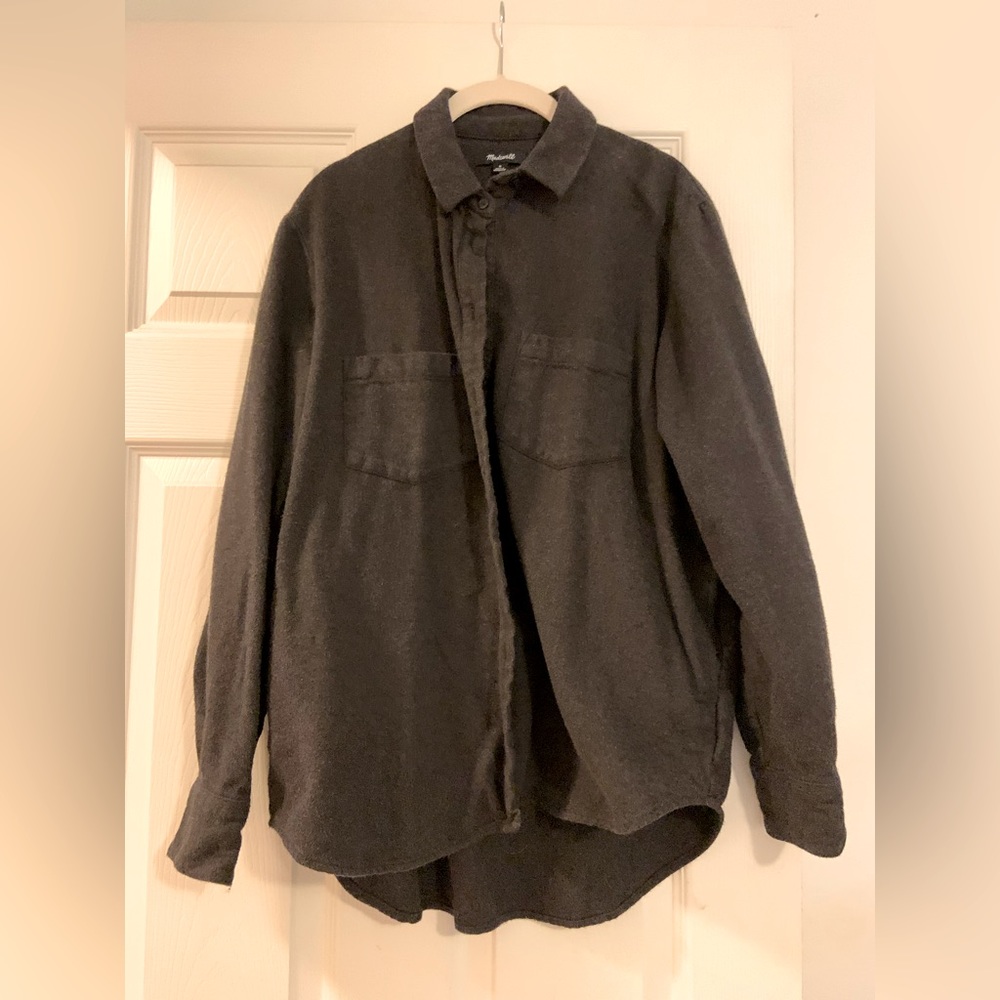 Madewell 100% cotton charcoal grey shacket